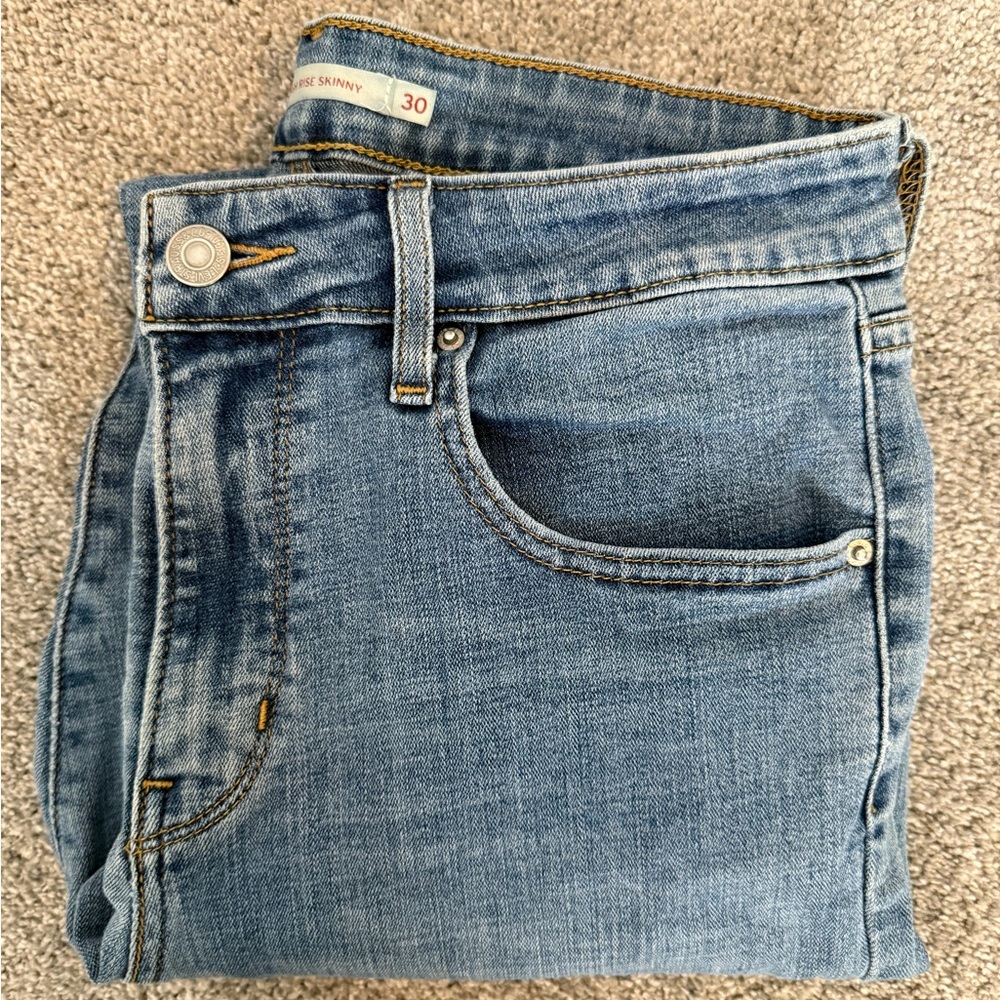 Light Blue Levi Denim Jeans - 721 High Rise